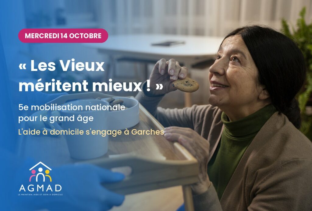 Mobilisation Les Vieux méritent mieux du 14 octobre 2026 : aide à domicile auprès d'une personne âgée à Garches, AGMAD